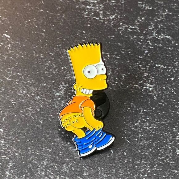 Bart Don’t Tread On Me Enamel Pin/ Brooch - Picture 2 of 6